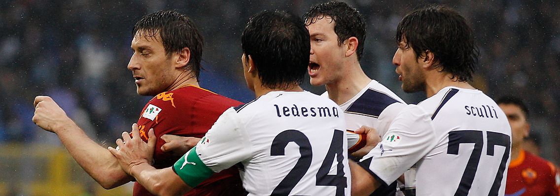 Das Fernduell um Platz vier: Roma gegen Lazio.