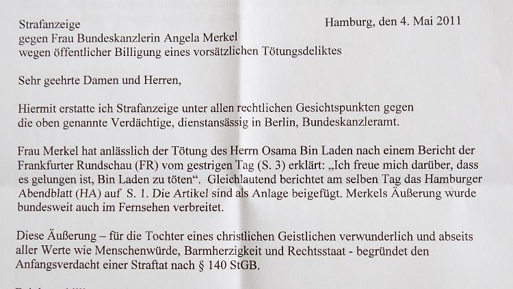 Das Schreiben des Arbeitsrichters.