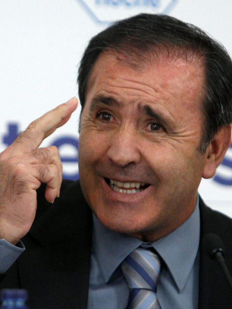 Severiano Ballesteros auf einer Pressekonferenz im Oktober 2010.