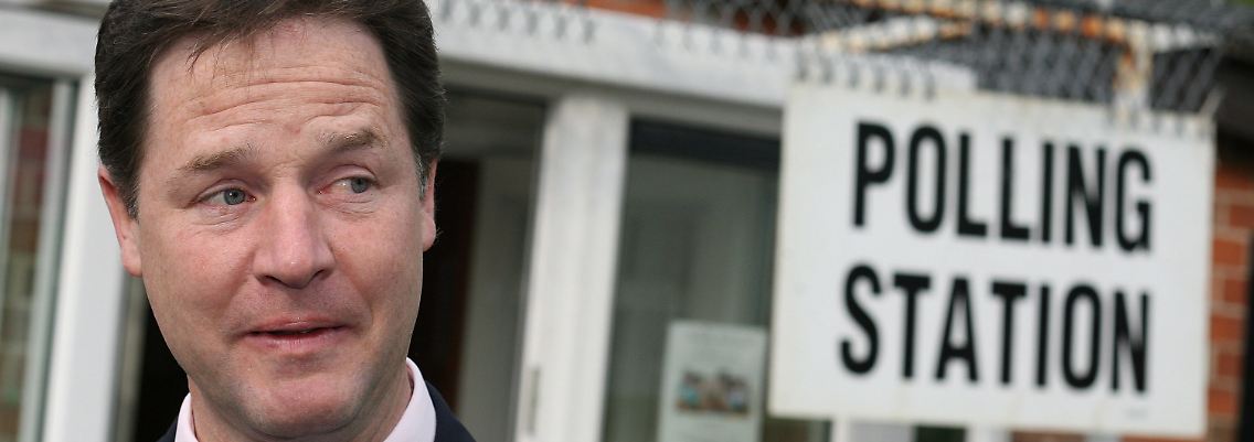 Nick Clegg befindet sich mit seinen Liberaldemokraten auf Talfahrt.