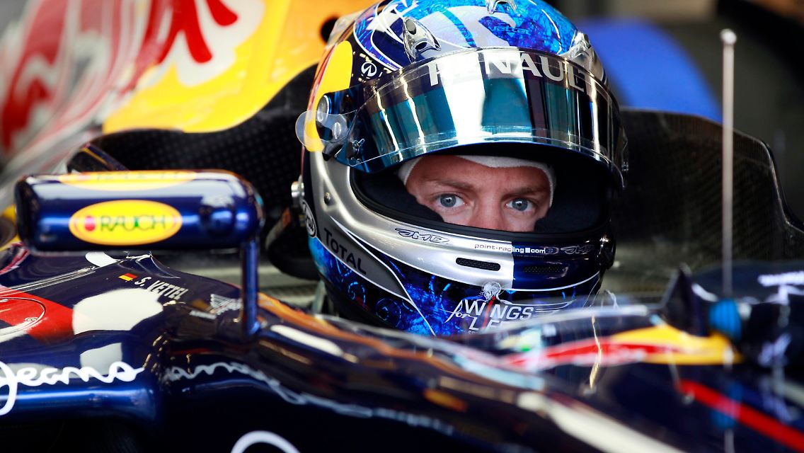 Roter Bulle, ganz fix: Sebastian Vettel.