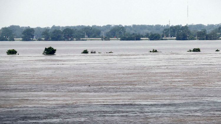 Der Pegel des Mississippi steigt.