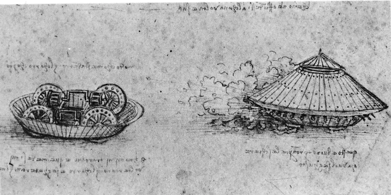 Leonardo-s-drawing-of-a-tank-has-cranks-and-he-obviously-expected-it-to-go-fast