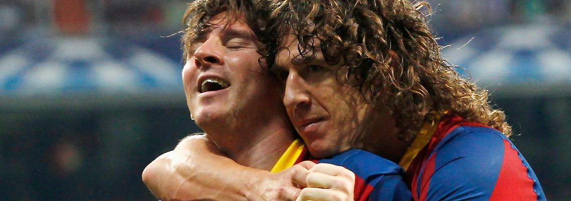Zwei derzeitige Stars des FC Barcelona: Lionel Messi (l.) und Carles Puyol (r.)