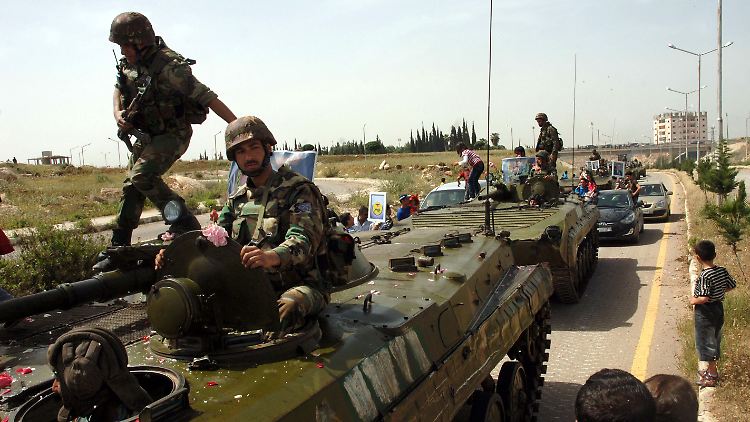Syrische Soldaten in Daraa.