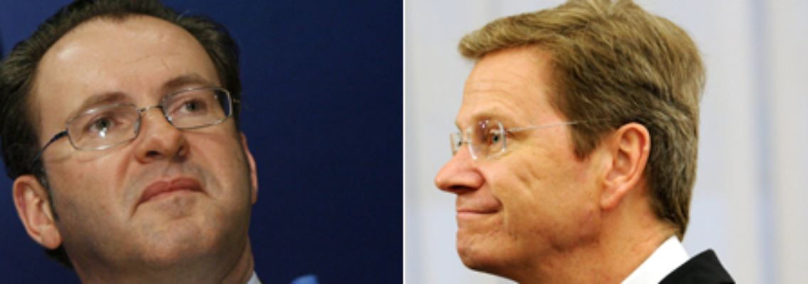 Martin Lindner, Guido Westerwelle: offene Attacke.