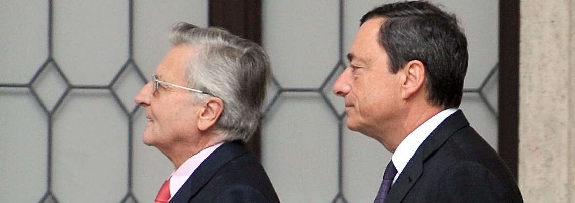 Merkel macht den Weg frei: Mario Draghi (rechts) könnte Jean-Claude Trichet (links) im Amt an der Spitze der EZB nachfolgen.