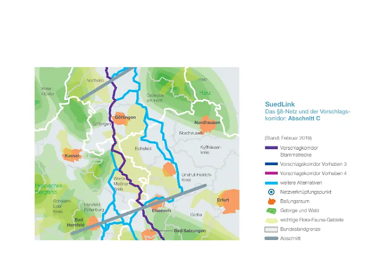 SuedLink-Karte-Zoom-Abschnitt-C