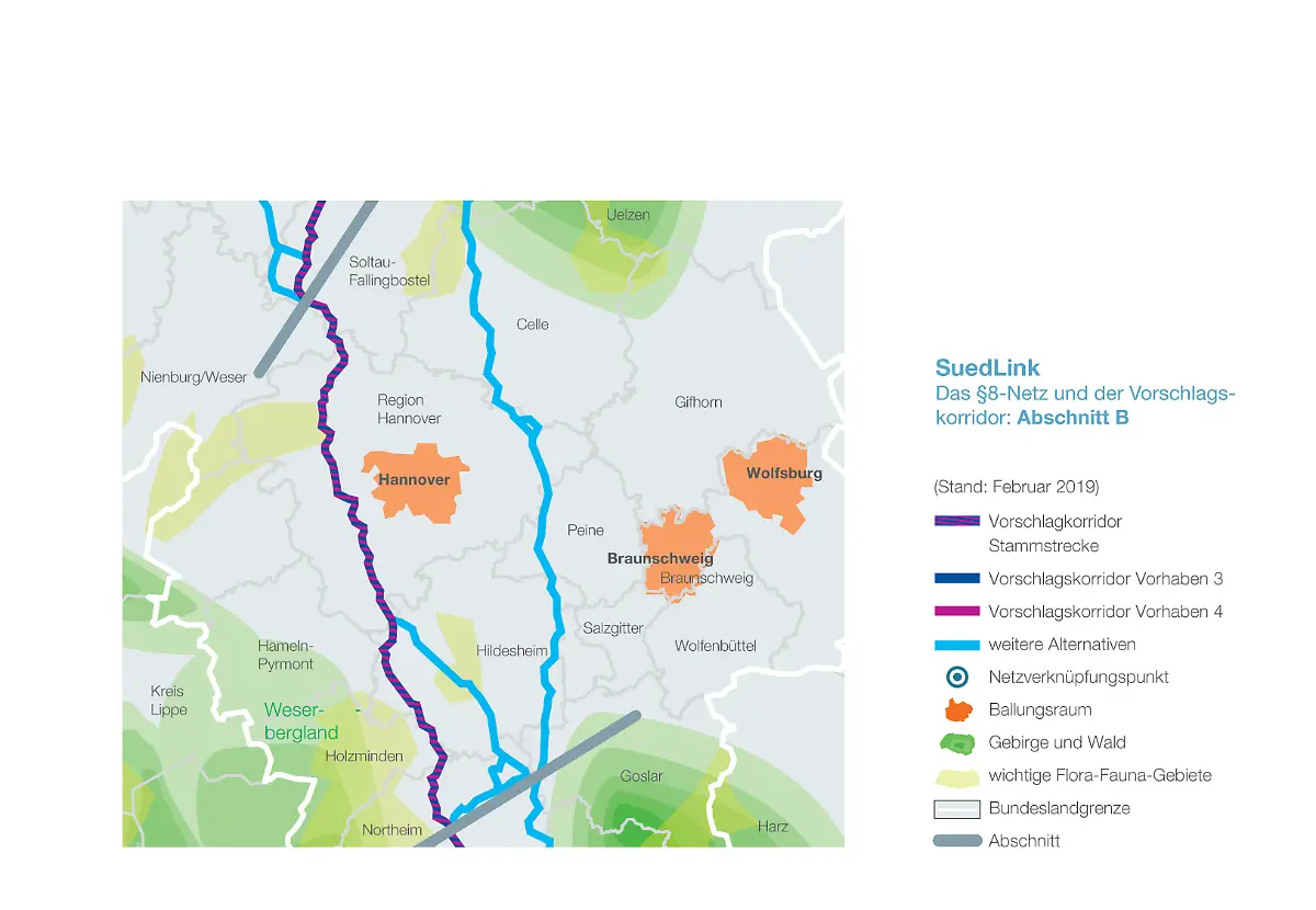SuedLink-Karte-Zoom-Abschnitt-B