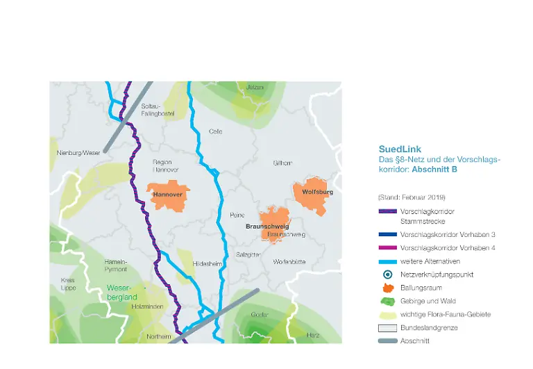 SuedLink-Karte-Zoom-Abschnitt-B