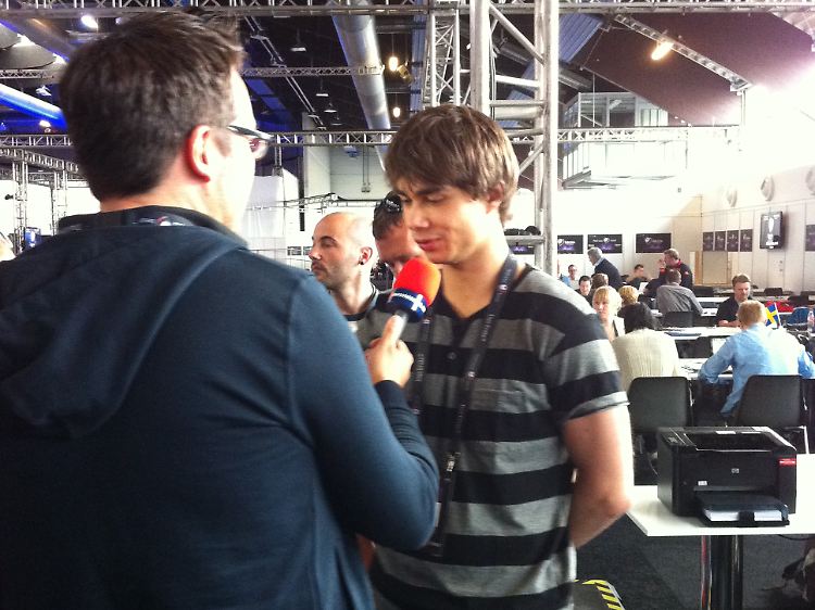 Gern gesehener Gast: Alexander Rybak (r.).