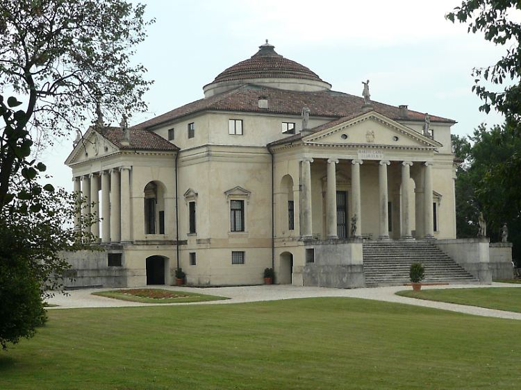 Palladios Meisterwerk, der Stadtpalast "La Rotonda", liegt etwas außerhalb von Vicenza.