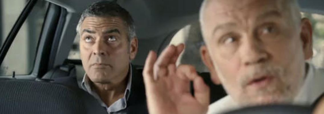 Nachtigall, ick hör dir trapsen? Ausschnitt aus dem aktuellen Werbespot von Nespresso mit George Clooney (l.) und John Malkovich (r.).
