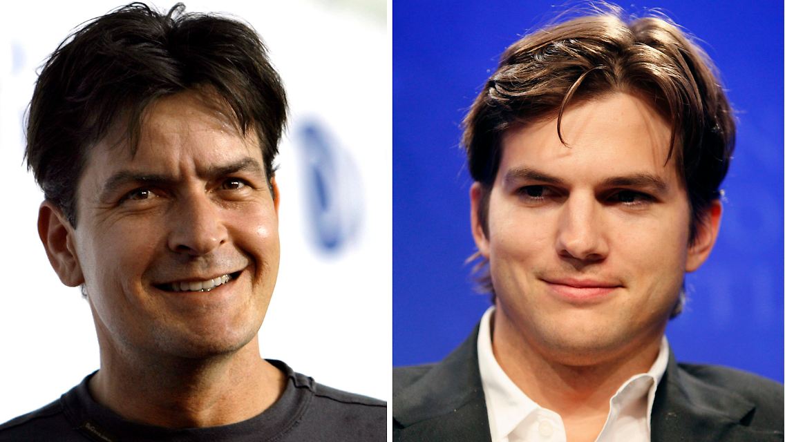 Alt und neu? Sheen und Kutcher (r).
