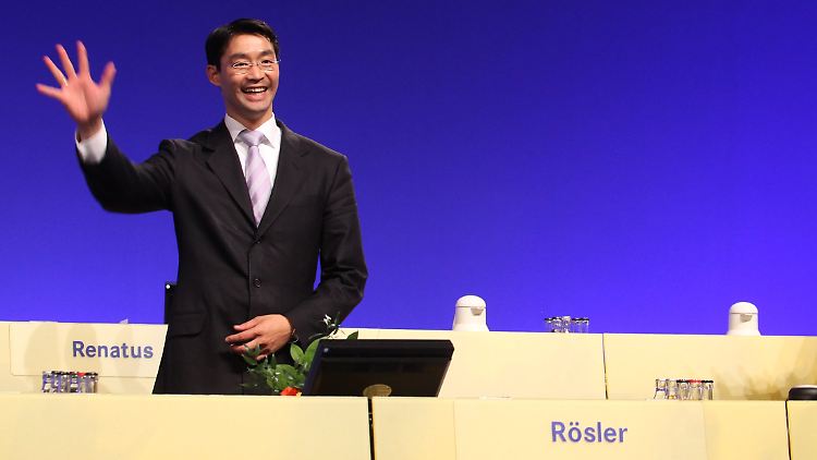 Unmittelbar nach Röslers Wahl zum neuen Parteichef.