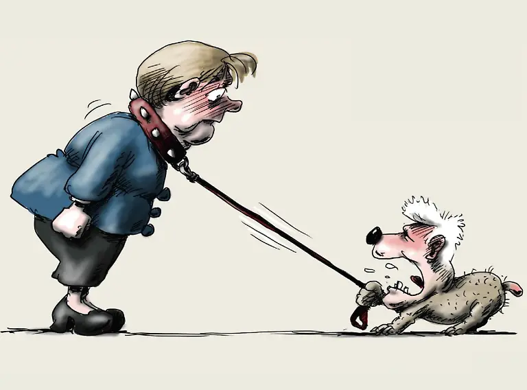 Seehofer-als-Dackel-zieht-Merkekl