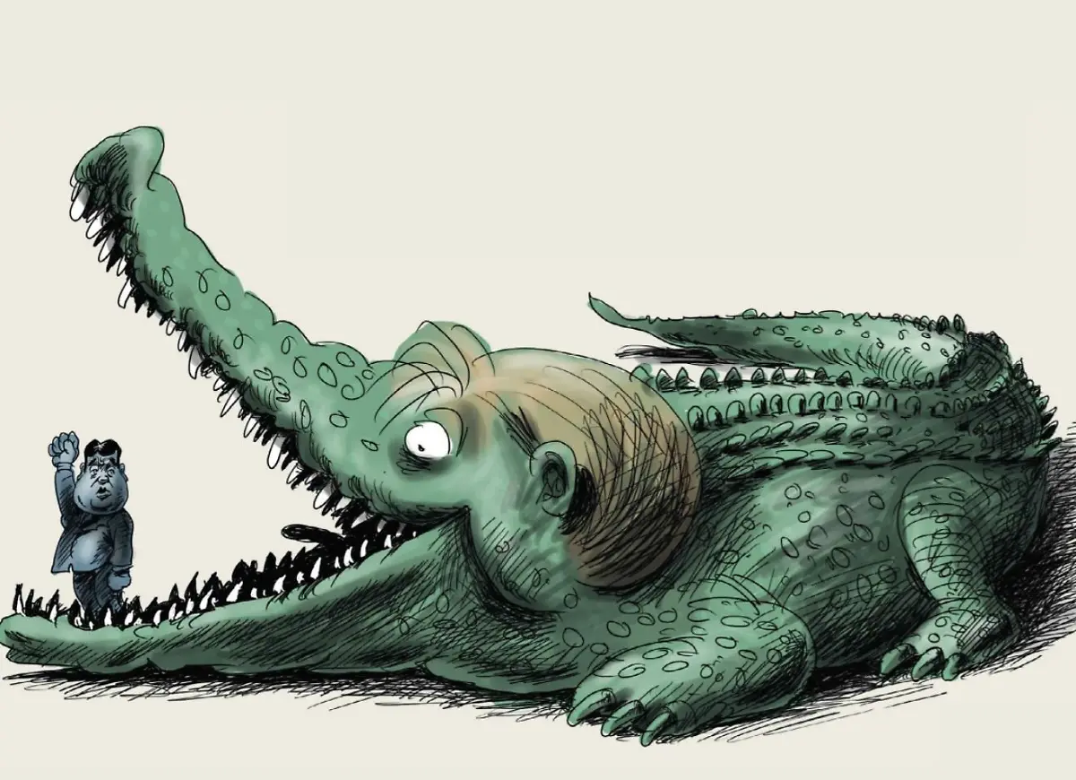 Merkel-Grokodil-Gabriel