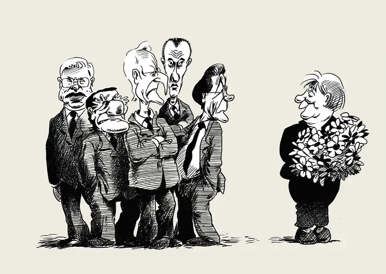 Merkel-Blumenstrauss-Maenner-gucken-bloed