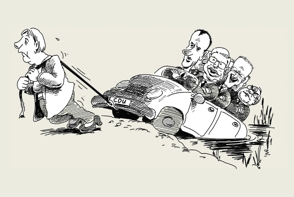 Merkel-zieht-CDU-Karren-aus-dem-Dreck