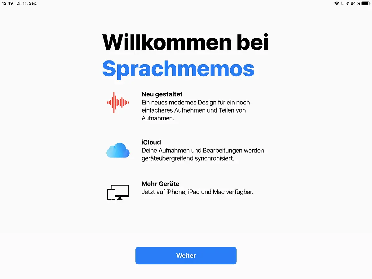 Sprachmemos-iPad