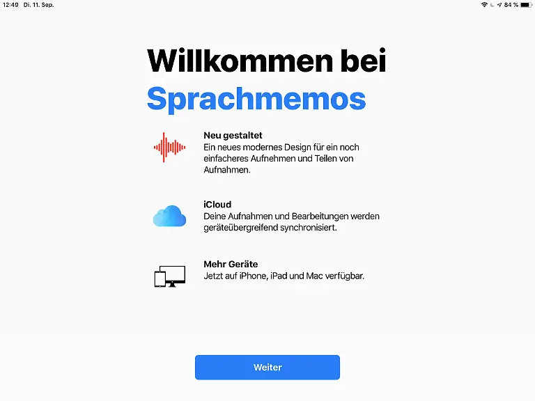 Sprachmemos-iPad