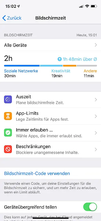 Bildschirmzeit-verwalten