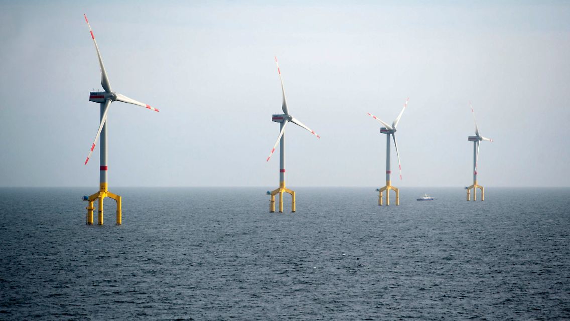 Der Offshore-Windpark BARD Offshore nahe Borkum.
