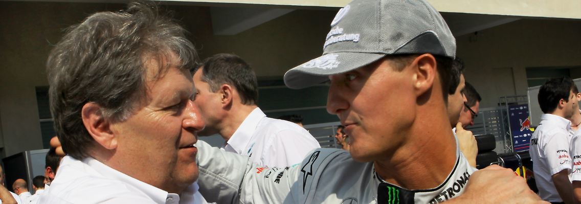 Hoffen auf ein baldiges Erfolgserlebnis: Norbert Haug und Michael Schumacher.