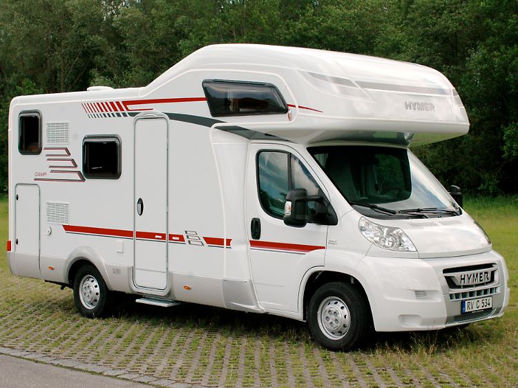Der Hymer Camp mit Alkoven.