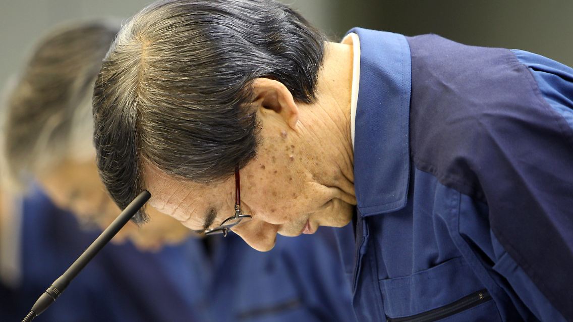Tepco-Chef Masataka Shimizu räumt seinen Posten.