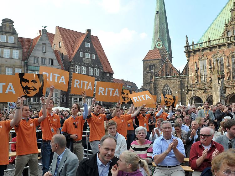 CDU-Anhänger machen sich am Freitag noch einmal Mut.