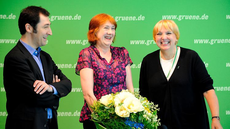 Strahlende Gesichter bei den Grünen.