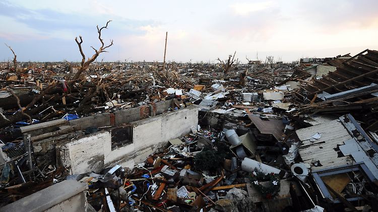 Auf einer Schneise von einem mal zehn Kilometer ist in Joplin praktisch alles zerstört.