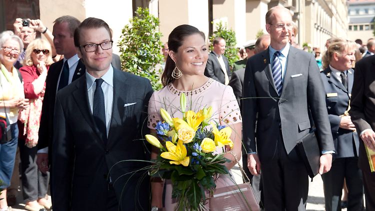 Empfang in München: Victoria und Daniel.