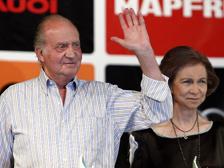 Juan Carlos mit seiner Frau, Königin Sofia.