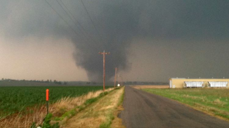 Ein Tornado auf dem Weg durch Oklahoma.