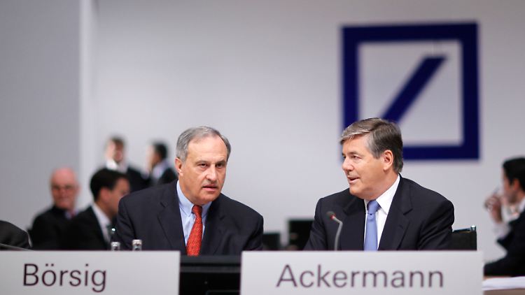 Aufsichtsratschef Börsig (l.) steht wegen des noch nicht gefundenen Nachfolgers für Deutsche-Bank-Boss Ackermann (r.) in der Kritik.
