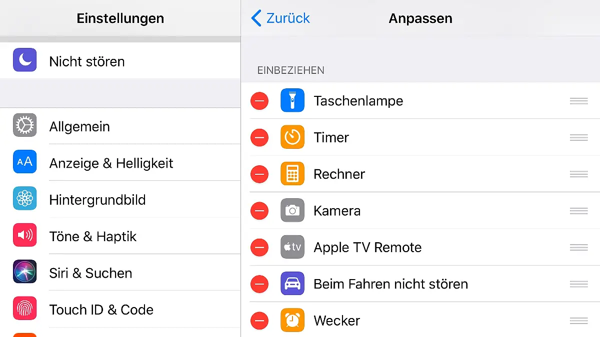 iOS-11-Kontrollzentrum-Einstellungen