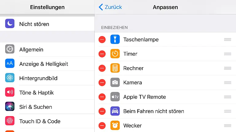 iOS-11-Kontrollzentrum-Einstellungen