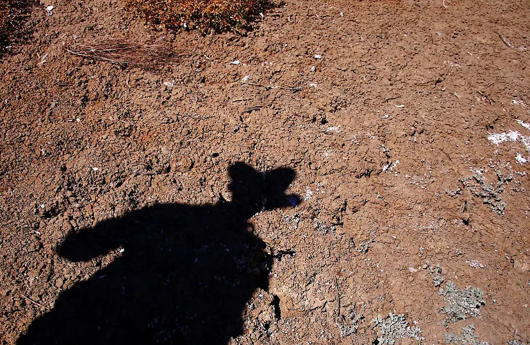 Schatten-auf-trockenem-Boden