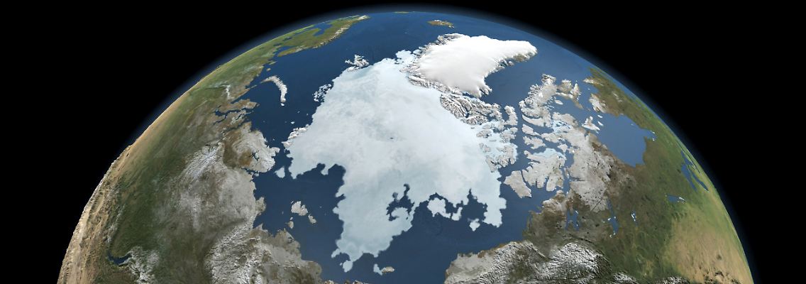 Die Nasa-Illustration zeigt die Eisausdehnung in der Arktis. (Archivbild vom 3.9.2010)