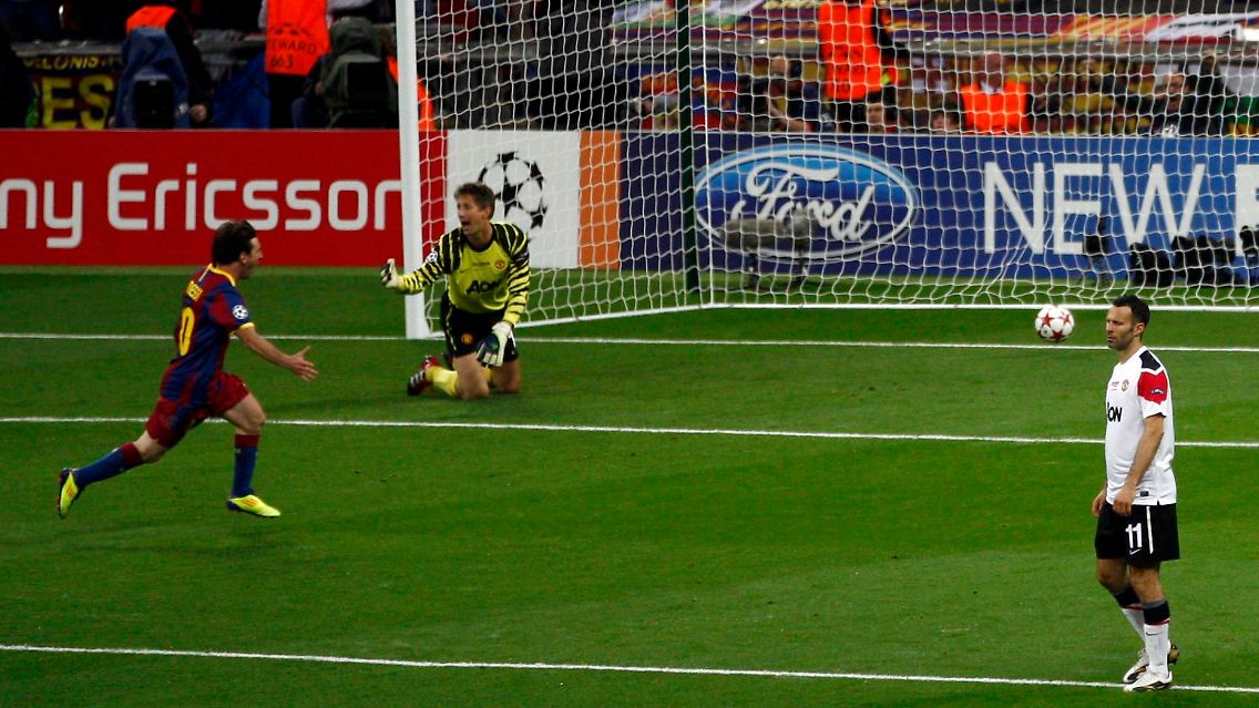 Der wichtigste Treffer der Partie: Messi erzielt das 2:1.