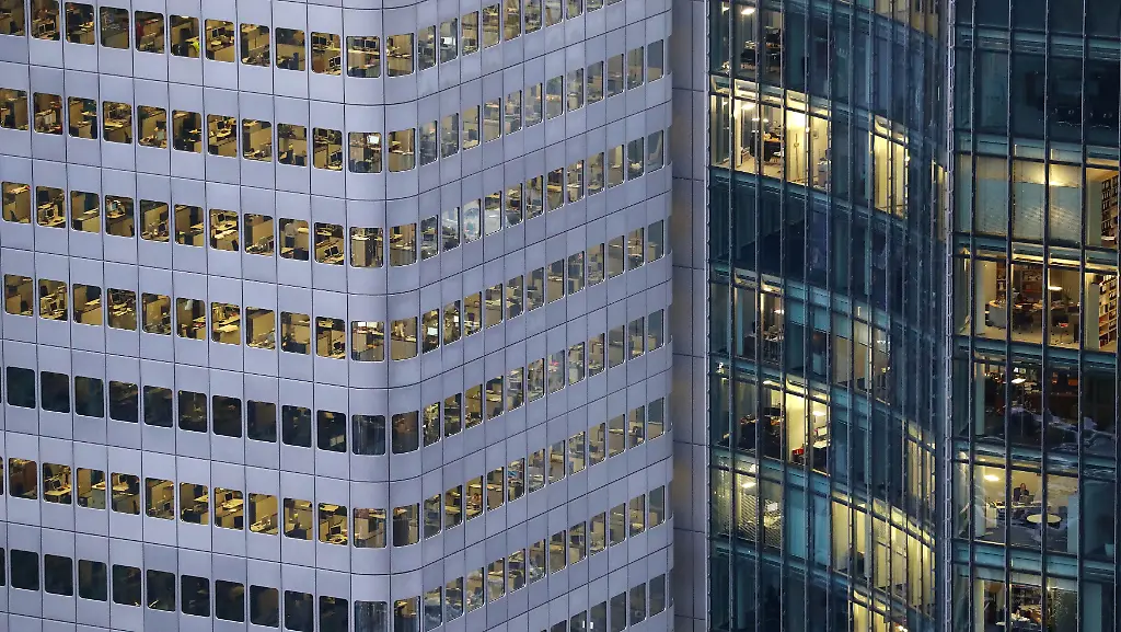 A-busy-office-building-is-photographed-from-a-tourist-platform-on-early-evening-in-Frankfurt-Germany-January-31-2017