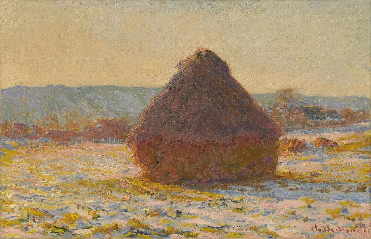 Achtung-nur-fuer-BG-monet-claude-getreideschober-schnee-sonnenlicht-1891