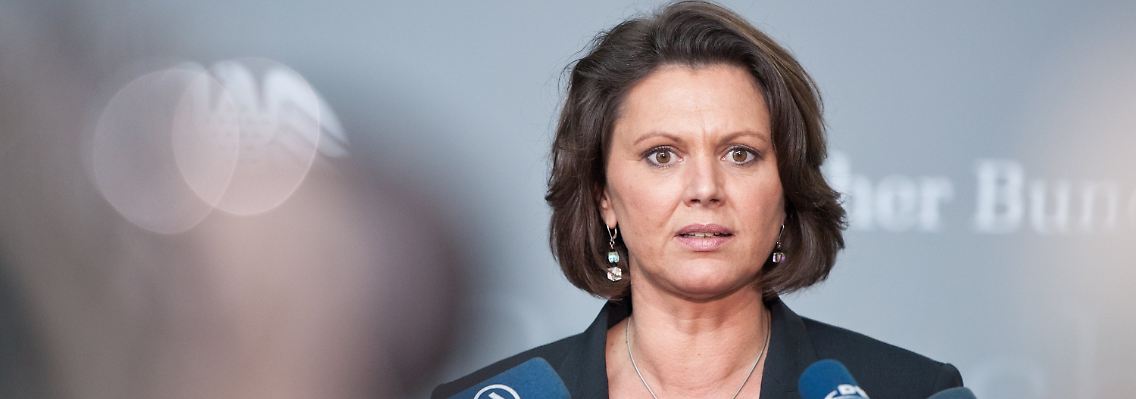 Ministerin Aigner bei einem Statement am 1. Juni.