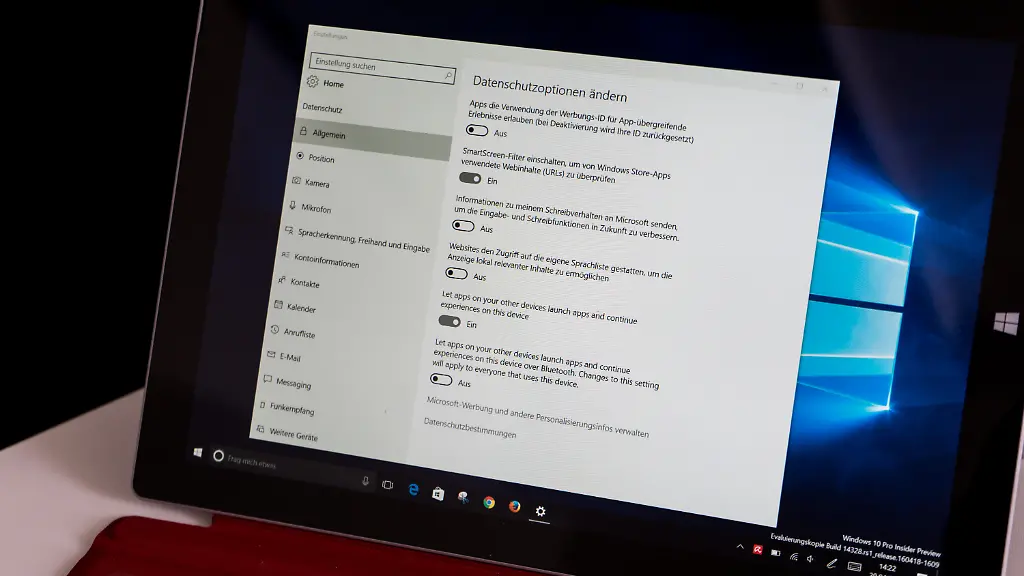 Windows-10-Datenschutzeinstellungen