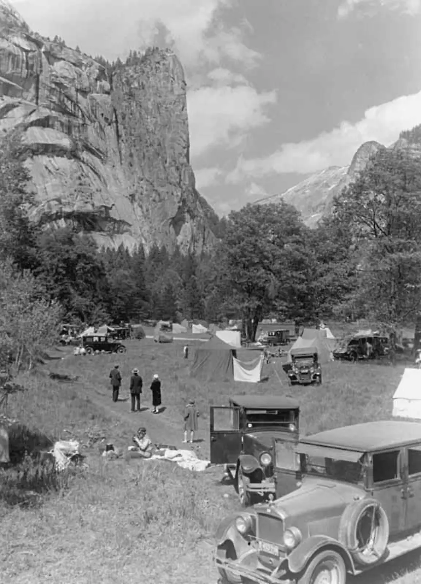 Yosemite-Menschen-machen-Picknick