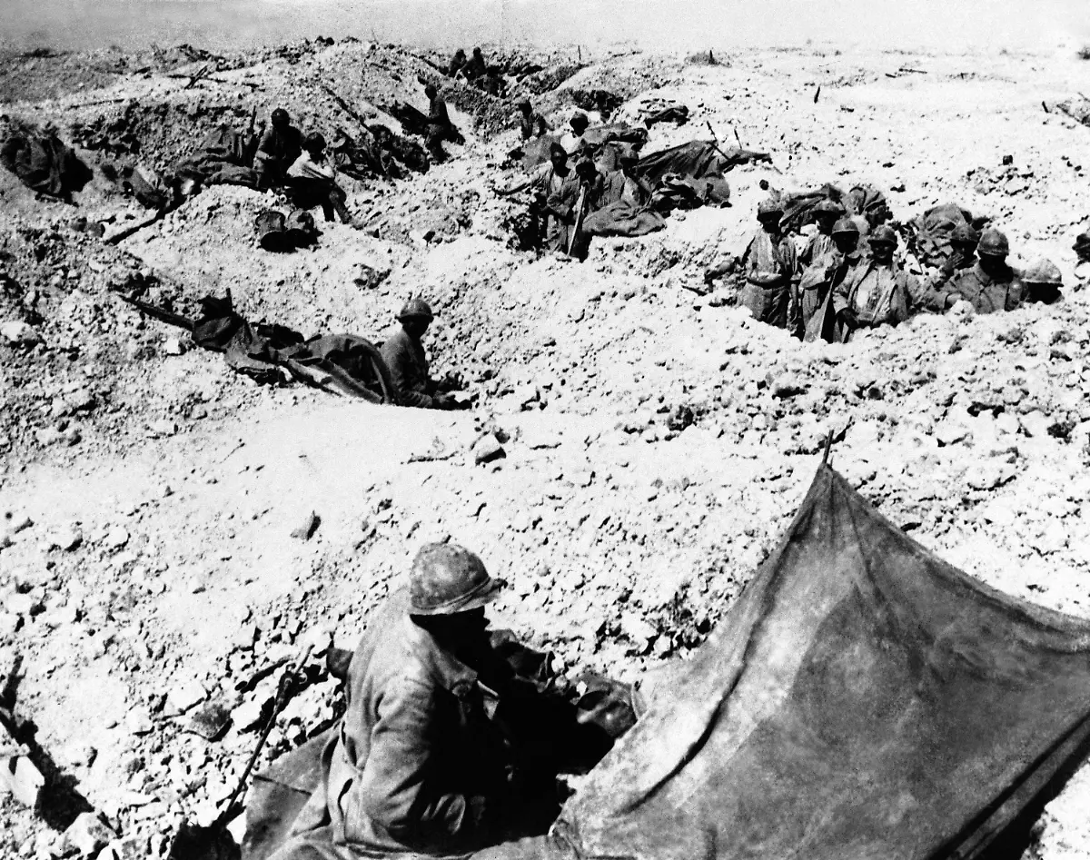 Shell-holes-became-shelters-for-infantrymen-in-the-bitter-and-bloody-fighting-of-World-War-I