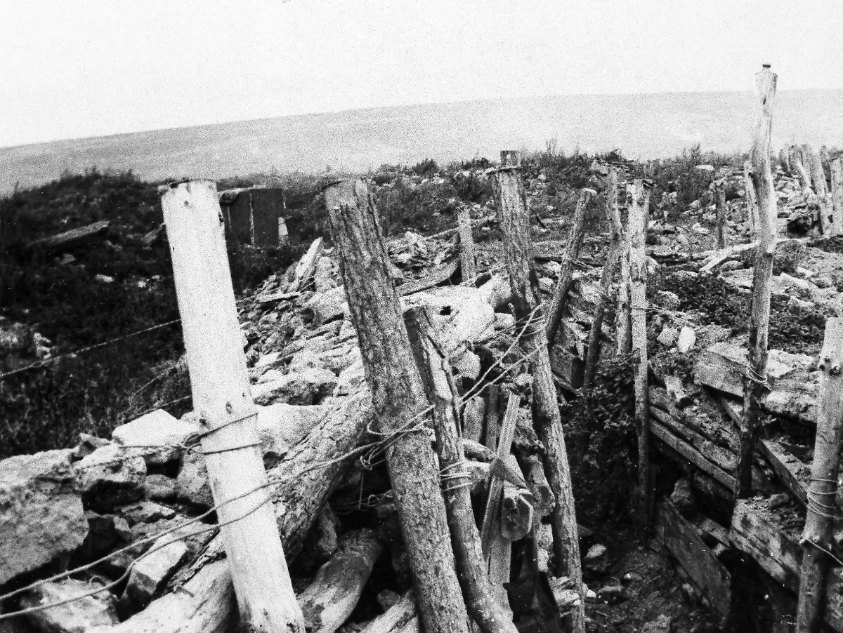 10-A-trench-on-Thiaumont-near-Verdun-France-is-shown-in-a-quiet-period-during-World-War-I-AP-Photo