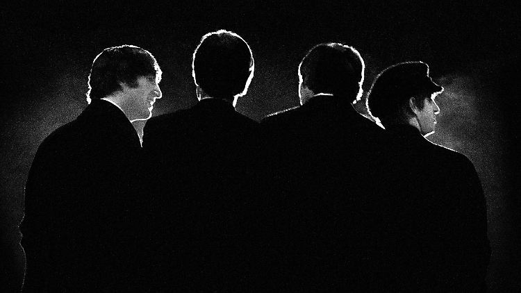 Die Beatles bei ihrem ersten USA-Konzert am 11. Februar 1964 im Coliseum in Washington.